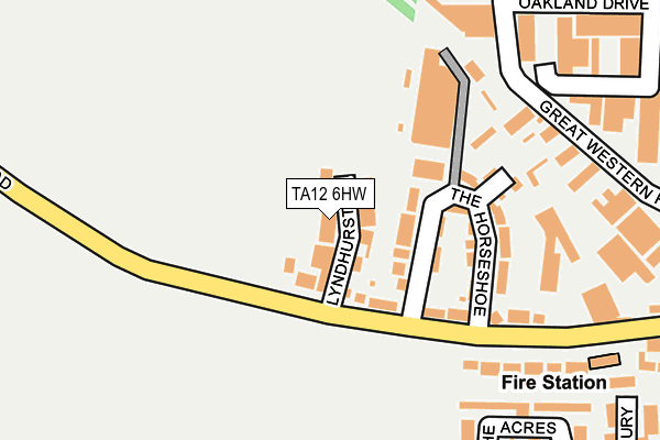 TA12 6HW map - OS OpenMap – Local (Ordnance Survey)