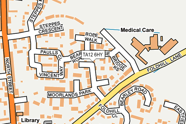 TA12 6HY map - OS OpenMap – Local (Ordnance Survey)