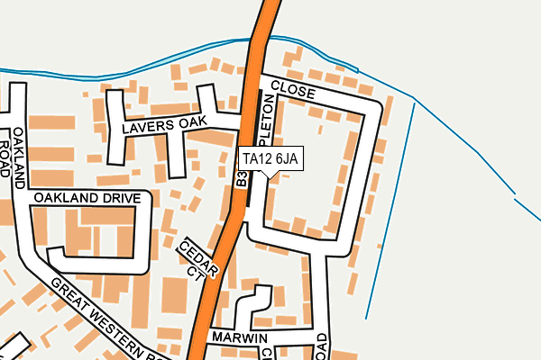 TA12 6JA map - OS OpenMap – Local (Ordnance Survey)