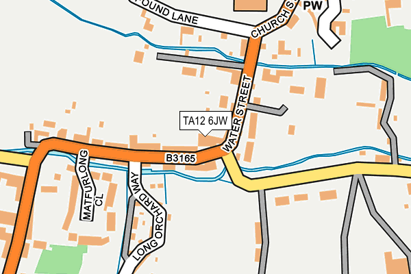 TA12 6JW map - OS OpenMap – Local (Ordnance Survey)