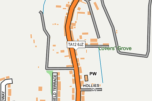 TA12 6JZ map - OS OpenMap – Local (Ordnance Survey)