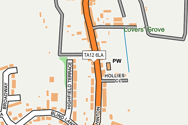 TA12 6LA map - OS OpenMap – Local (Ordnance Survey)