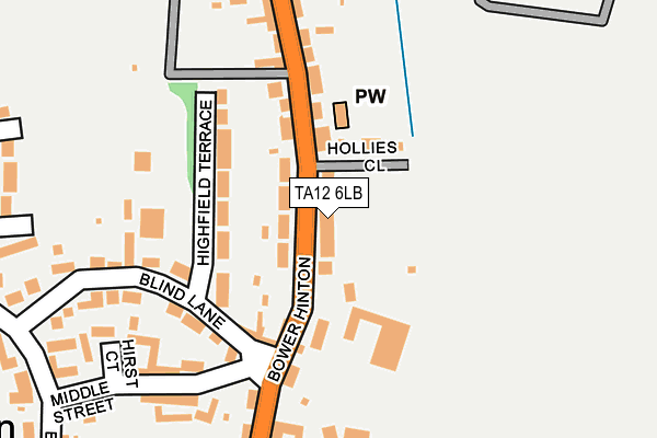 TA12 6LB map - OS OpenMap – Local (Ordnance Survey)