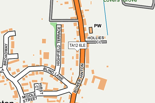 TA12 6LE map - OS OpenMap – Local (Ordnance Survey)