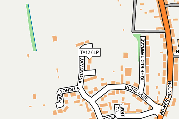 TA12 6LP map - OS OpenMap – Local (Ordnance Survey)