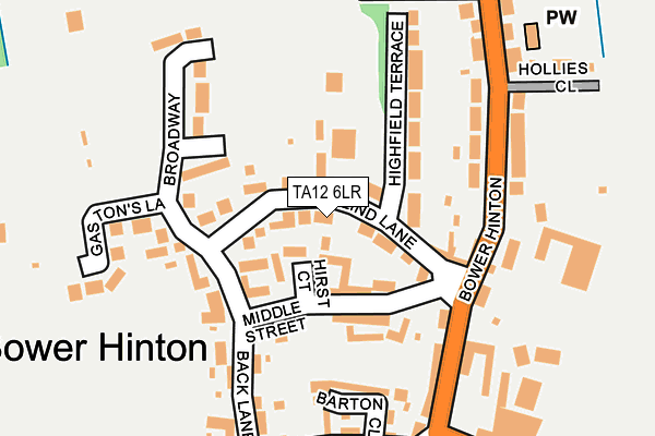 TA12 6LR map - OS OpenMap – Local (Ordnance Survey)