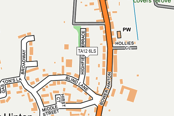 TA12 6LS map - OS OpenMap – Local (Ordnance Survey)