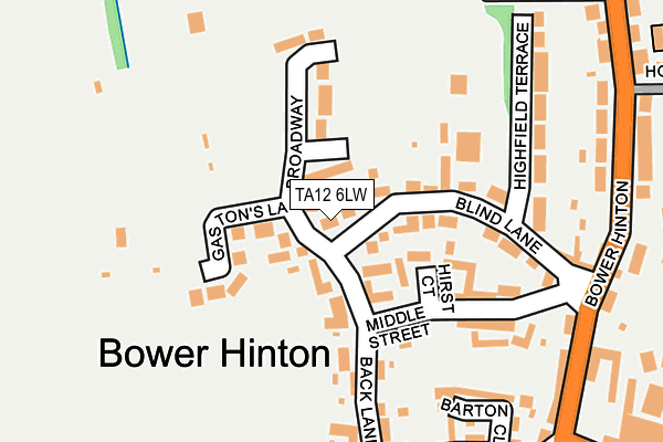 TA12 6LW map - OS OpenMap – Local (Ordnance Survey)