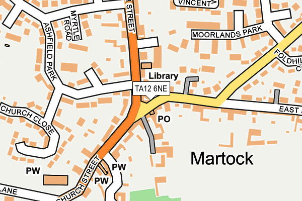 TA12 6NE map - OS OpenMap – Local (Ordnance Survey)