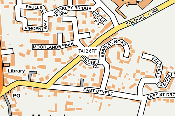 TA12 6PF map - OS OpenMap – Local (Ordnance Survey)