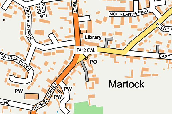 TA12 6WL map - OS OpenMap – Local (Ordnance Survey)