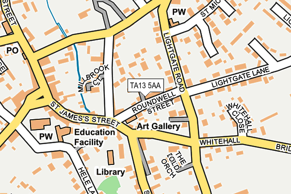 TA13 5AA map - OS OpenMap – Local (Ordnance Survey)