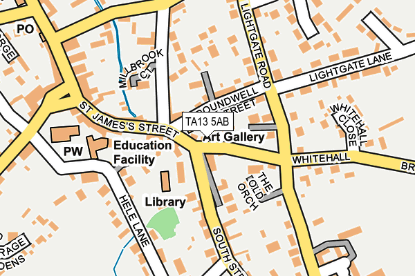 TA13 5AB map - OS OpenMap – Local (Ordnance Survey)