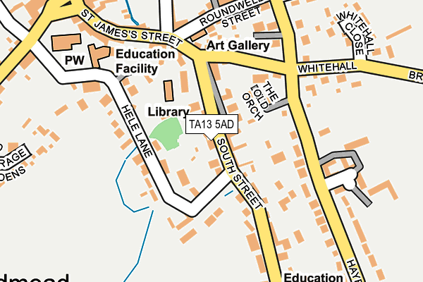 TA13 5AD map - OS OpenMap – Local (Ordnance Survey)
