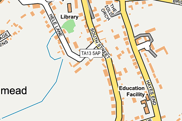 TA13 5AP map - OS OpenMap – Local (Ordnance Survey)