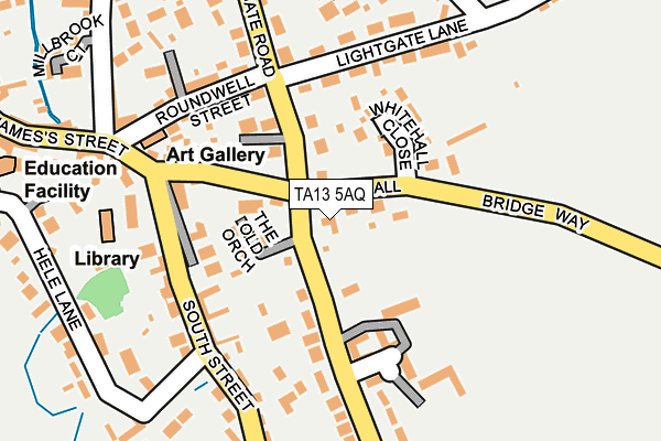 TA13 5AQ map - OS OpenMap – Local (Ordnance Survey)