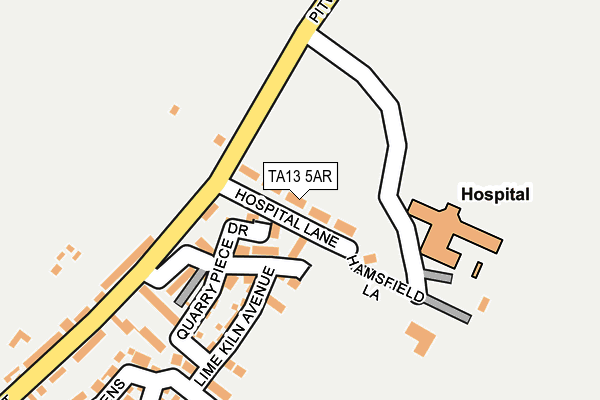 TA13 5AR map - OS OpenMap – Local (Ordnance Survey)