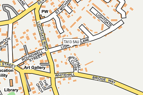 TA13 5AU map - OS OpenMap – Local (Ordnance Survey)