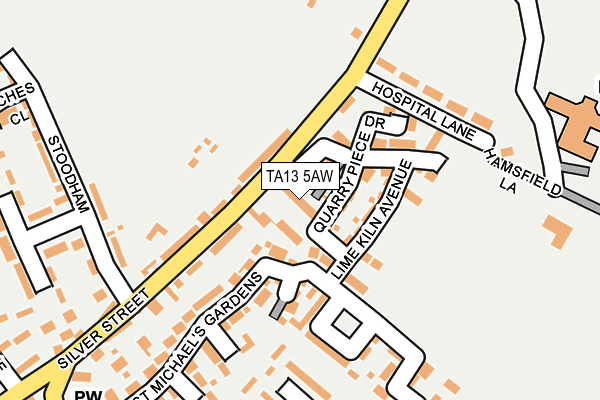 TA13 5AW map - OS OpenMap – Local (Ordnance Survey)