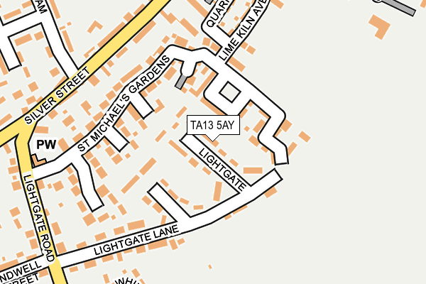 TA13 5AY map - OS OpenMap – Local (Ordnance Survey)