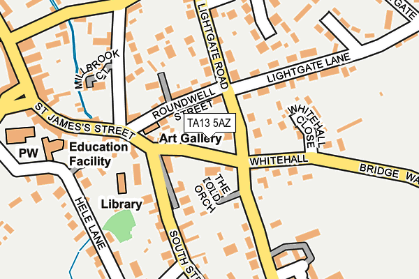 TA13 5AZ map - OS OpenMap – Local (Ordnance Survey)
