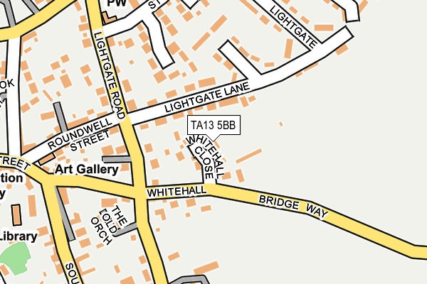 TA13 5BB map - OS OpenMap – Local (Ordnance Survey)