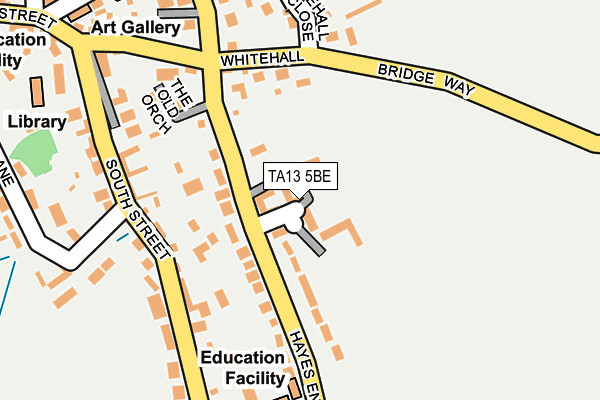 TA13 5BE map - OS OpenMap – Local (Ordnance Survey)