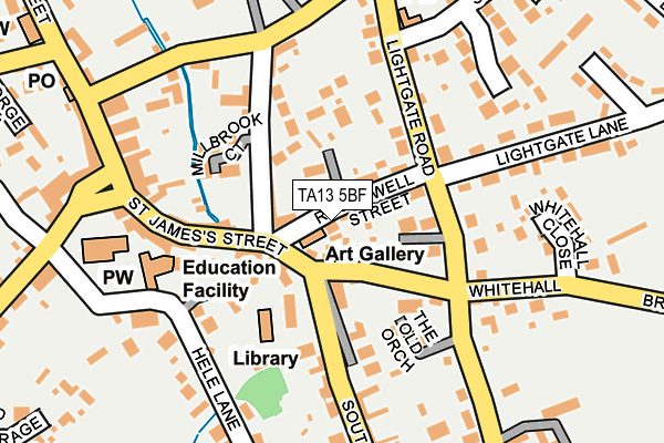 TA13 5BF map - OS OpenMap – Local (Ordnance Survey)