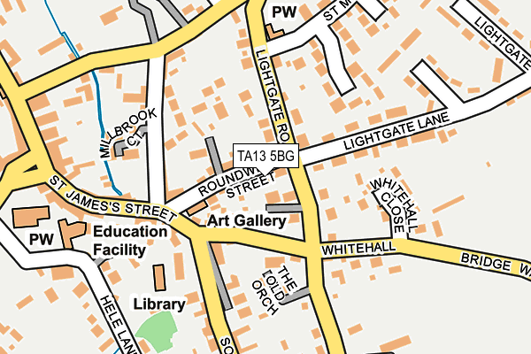 TA13 5BG map - OS OpenMap – Local (Ordnance Survey)