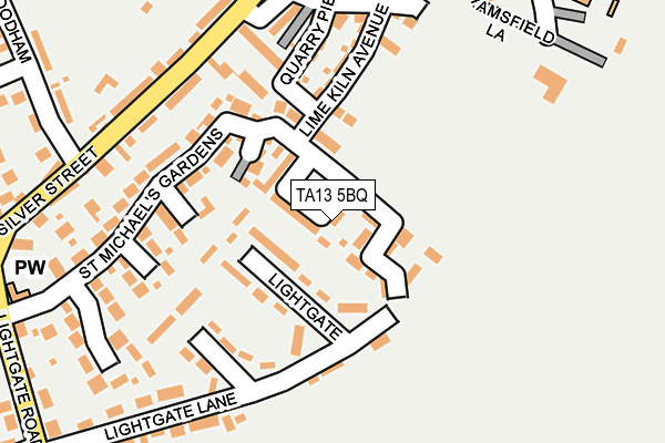 TA13 5BQ map - OS OpenMap – Local (Ordnance Survey)