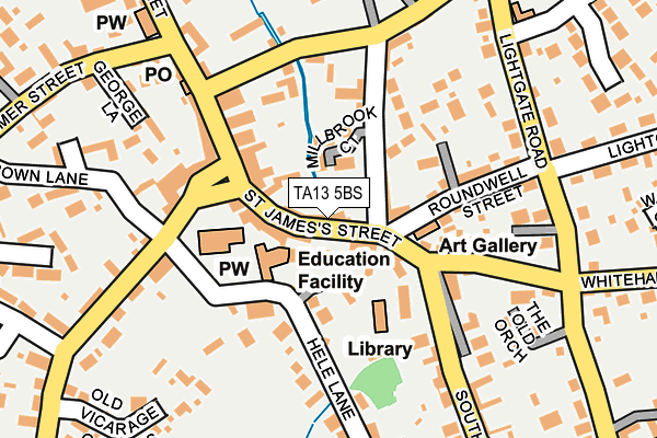 TA13 5BS map - OS OpenMap – Local (Ordnance Survey)