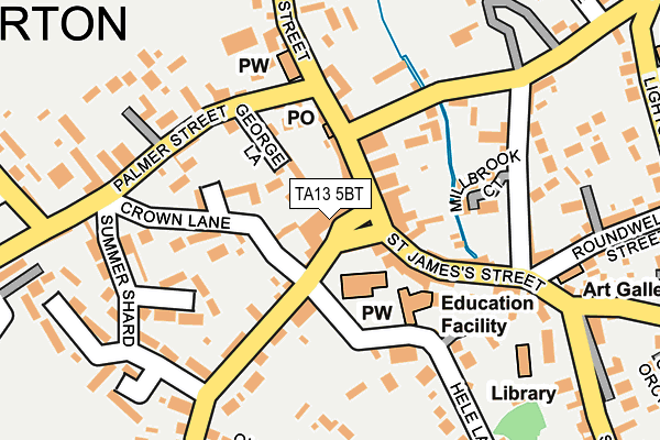 TA13 5BT map - OS OpenMap – Local (Ordnance Survey)