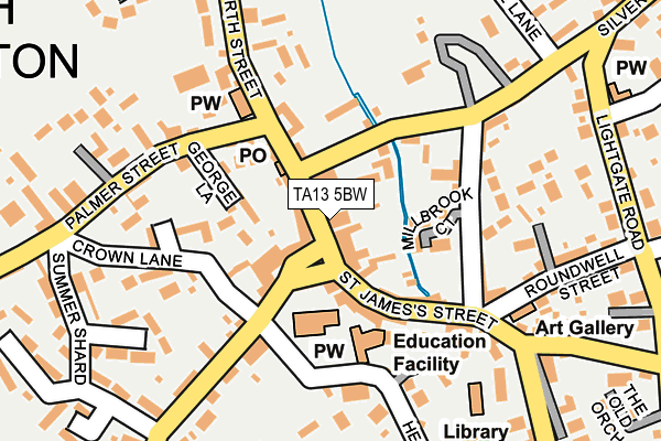 TA13 5BW map - OS OpenMap – Local (Ordnance Survey)