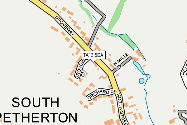 TA13 5DA map - OS OpenMap – Local (Ordnance Survey)