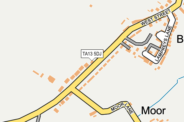 TA13 5DJ map - OS OpenMap – Local (Ordnance Survey)