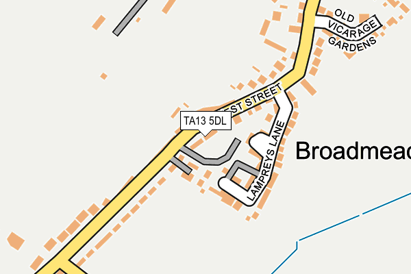 TA13 5DL map - OS OpenMap – Local (Ordnance Survey)