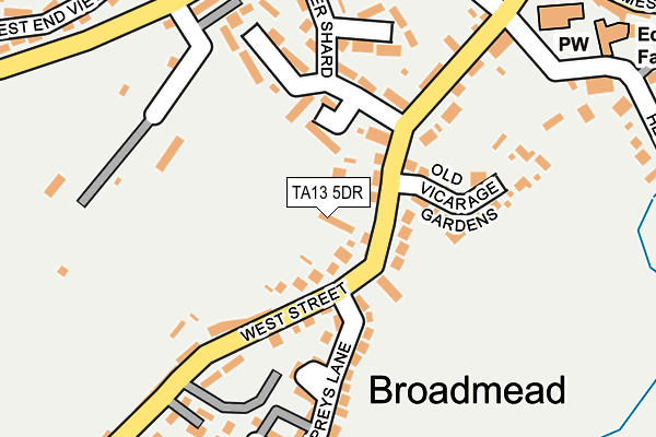 TA13 5DR map - OS OpenMap – Local (Ordnance Survey)