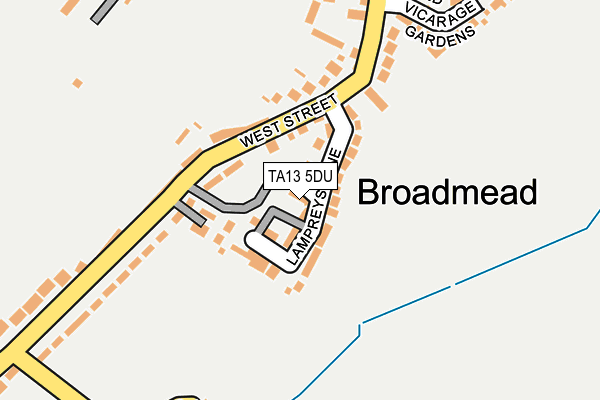 TA13 5DU map - OS OpenMap – Local (Ordnance Survey)