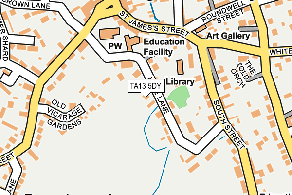 TA13 5DY map - OS OpenMap – Local (Ordnance Survey)