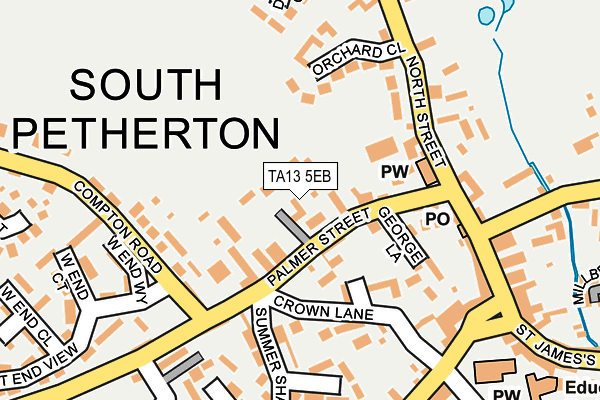 TA13 5EB map - OS OpenMap – Local (Ordnance Survey)