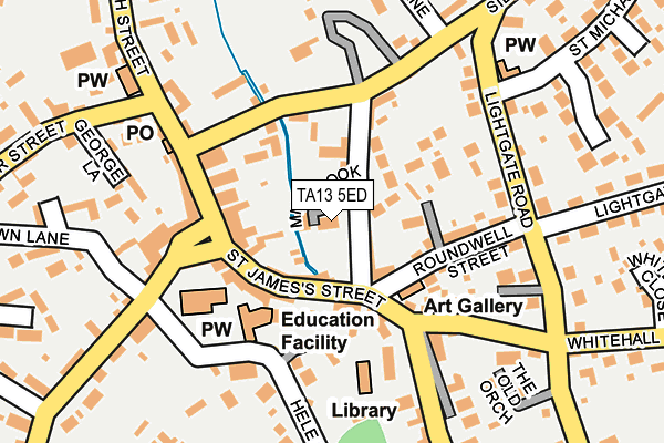 TA13 5ED map - OS OpenMap – Local (Ordnance Survey)