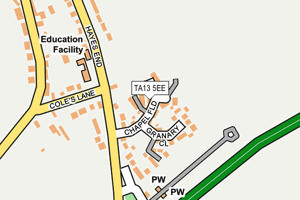 TA13 5EE map - OS OpenMap – Local (Ordnance Survey)