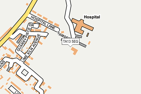 TA13 5EG map - OS OpenMap – Local (Ordnance Survey)