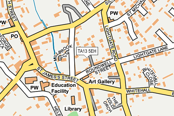 TA13 5EH map - OS OpenMap – Local (Ordnance Survey)