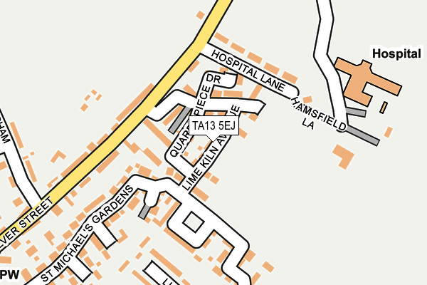 TA13 5EJ map - OS OpenMap – Local (Ordnance Survey)