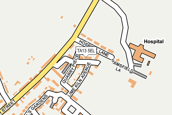 TA13 5EL map - OS OpenMap – Local (Ordnance Survey)