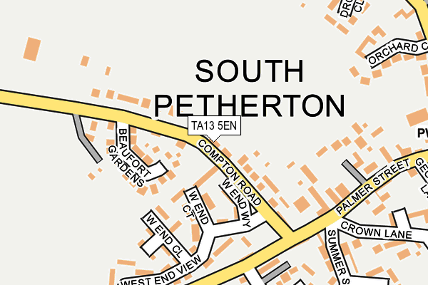 TA13 5EN map - OS OpenMap – Local (Ordnance Survey)