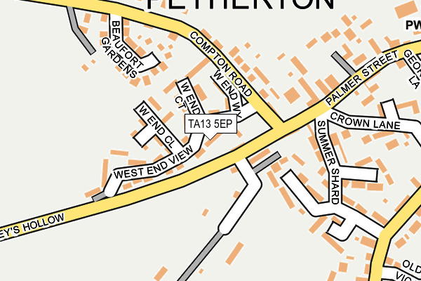 TA13 5EP map - OS OpenMap – Local (Ordnance Survey)