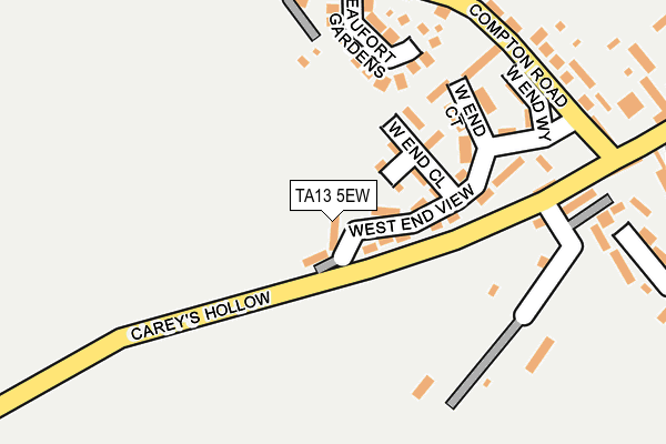 TA13 5EW map - OS OpenMap – Local (Ordnance Survey)