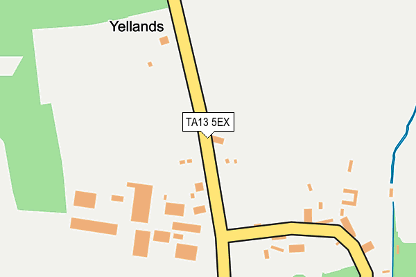 TA13 5EX map - OS OpenMap – Local (Ordnance Survey)